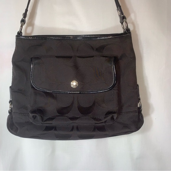 Coach Ashley Black Shoulder Bag - Picture 1 of 9